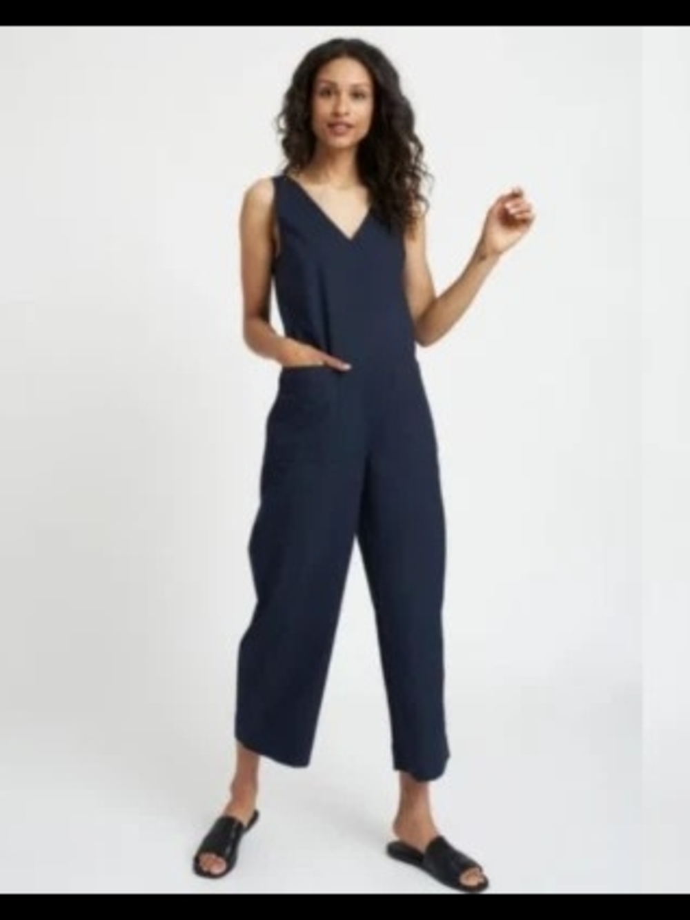 Kit and Ace Blue Sidewalk Jumpsuit